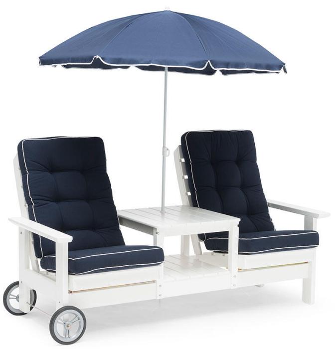 Bild 3, Texas 90 Hög 56 cm bred Navy med vit kant polyester - Hillerstorp - Bonus Möbler