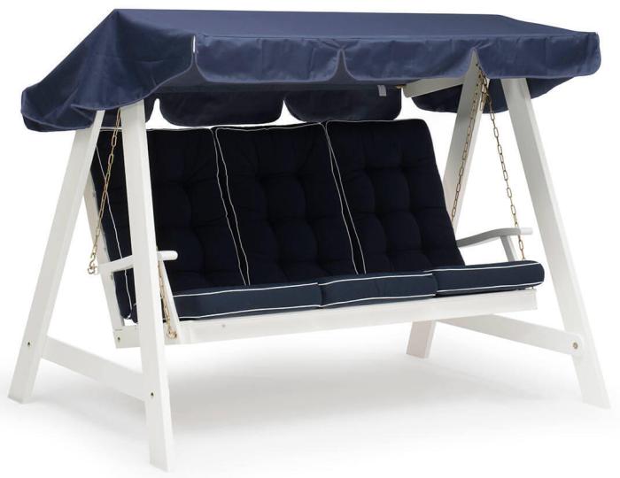 Bild 4, Texas 90 Hög 56 cm bred Navy med vit kant polyester - Hillerstorp - Bonus Möbler