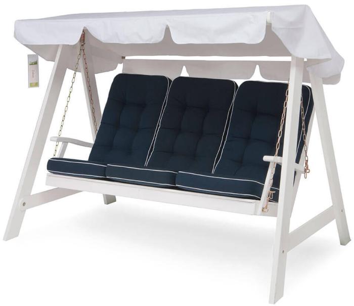 Bild 3, Texas 90 Hög 56 cm bred Navy med vit kant dralon - Hillerstorp - Bonus Möbler