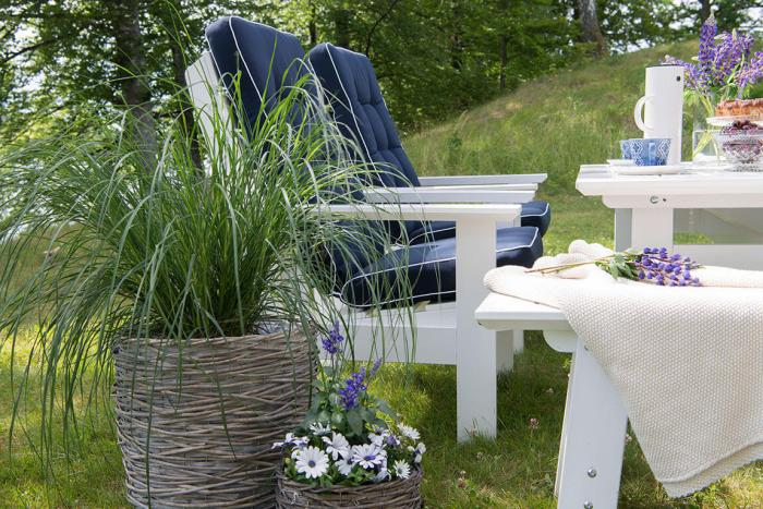 Bild 15, Texas 90 Hög 56 cm bred Navy med vit kant dralon - Hillerstorp - Bonus Möbler