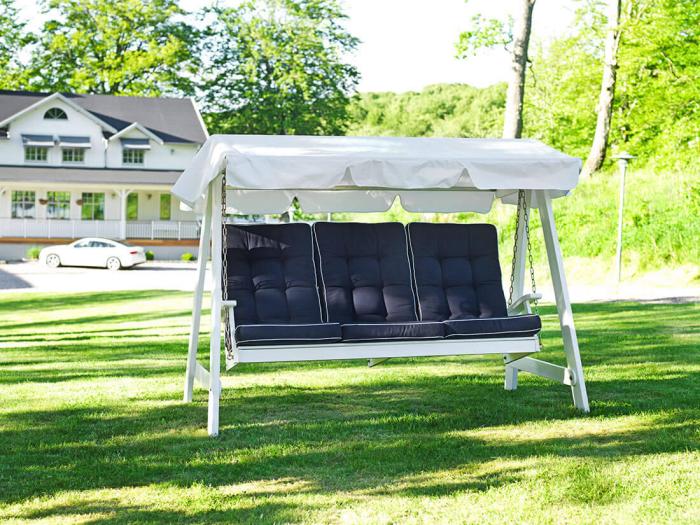 Bild 4, Texas 90 Hög 56 cm bred Navy med vit kant dralon - Hillerstorp - Bonus Möbler