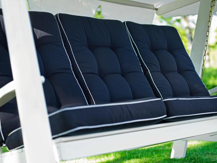 Bild 6, Texas 90 Hög 56 cm bred Navy med vit kant dralon - Hillerstorp - Bonus Möbler