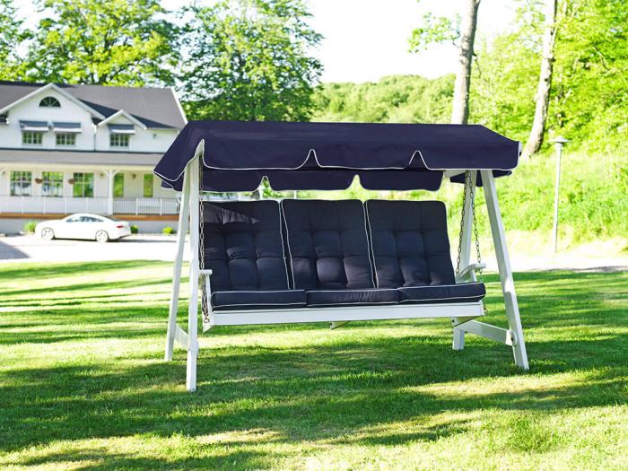 Bild 7, Texas 90 Hög 56 cm bred Navy med vit kant dralon - Hillerstorp - Bonus Möbler