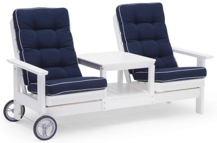 Bild 9, Texas 90 Hög 56 cm bred Navy med vit kant dralon - Hillerstorp - Bonus Möbler