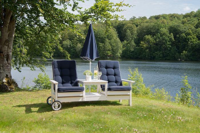 Bild 10, Texas 90 Hög 56 cm bred Navy med vit kant dralon - Hillerstorp - Bonus Möbler