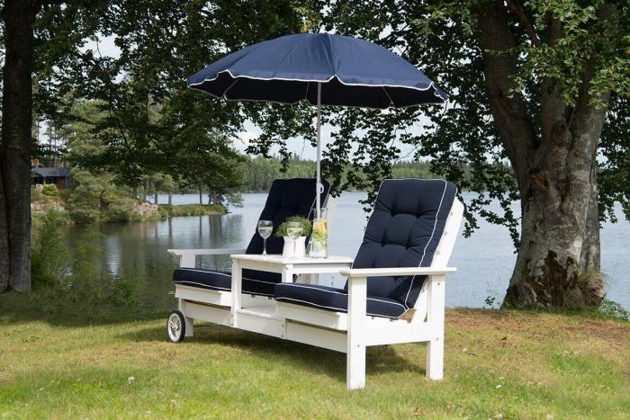 Bild 11, Texas 90 Hög 56 cm bred Navy med vit kant dralon - Hillerstorp - Bonus Möbler