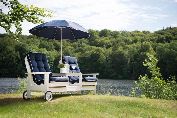 Bild 12, Texas 90 Hög 56 cm bred Navy med vit kant dralon - Hillerstorp - Bonus Möbler