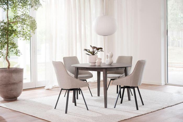 Bild 11, Filippa Runt 120-165X120 cm Mörkbrun ek - Rowico Home - Bonus Möbler