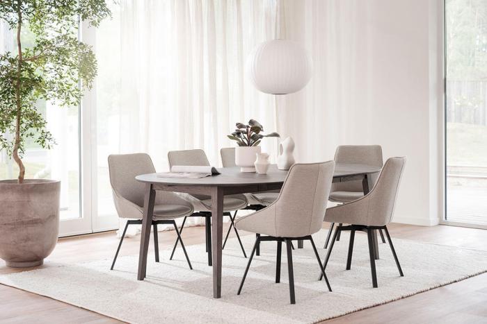 Bild 12, Filippa Runt 120-165X120 cm Mörkbrun ek - Rowico Home - Bonus Möbler