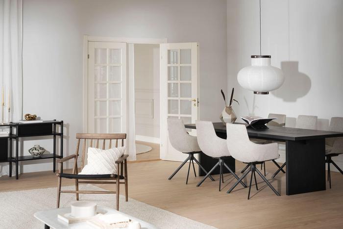 Bild 6, Lowell Grått tyg Snurrfot | Rowico Home | Bonus Möbler