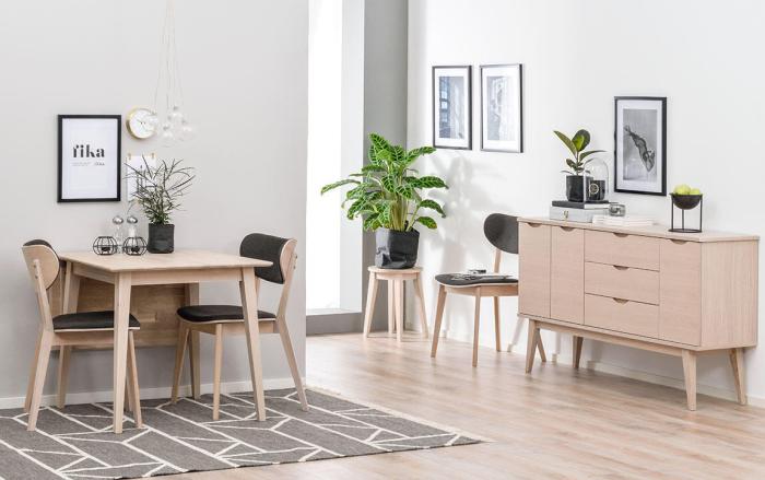 Bild 4, Filippa 80-125X80 cm Vitpigmenterad ek - Rowico Home - Bonus Möbler