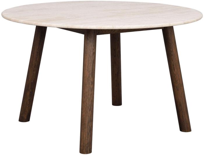 Bild 2, Taransay Ø125 cm Beige travertin Brun ek | Rowico Home | Bonus Möbler