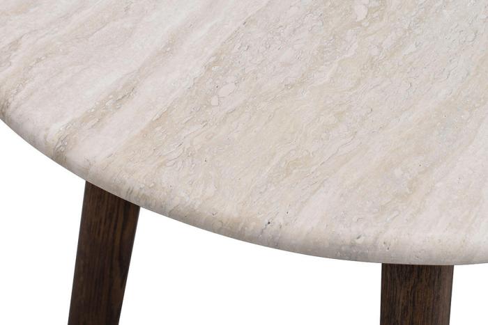 Bild 8, Taransay Ø60 cm Beige travertin Brun ek | Rowico Home | Bonus Möbler