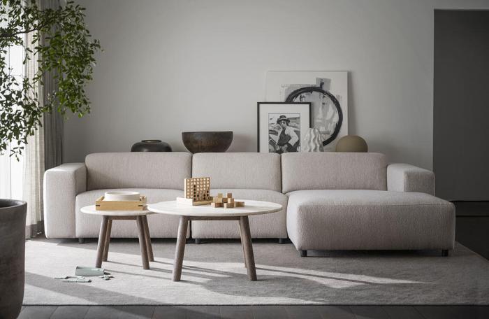 Bild 4, Taransay Ø60 cm Beige travertin Brun ek | Rowico Home | Bonus Möbler