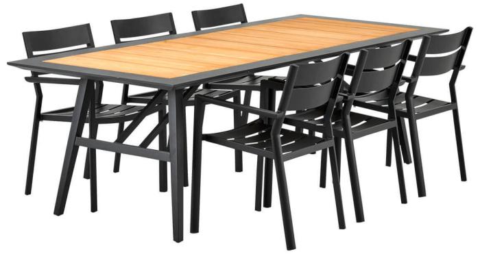 Bild 9, Chios Svart / Teak 175X100 cm - Brafab - Bonus Möbler