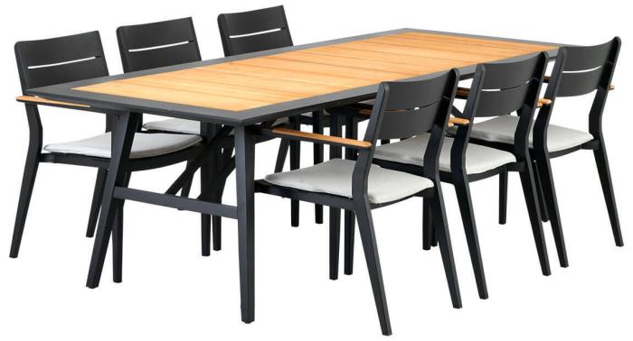 Bild 8, Chios Svart / Teak 175X100 cm - Brafab - Bonus Möbler