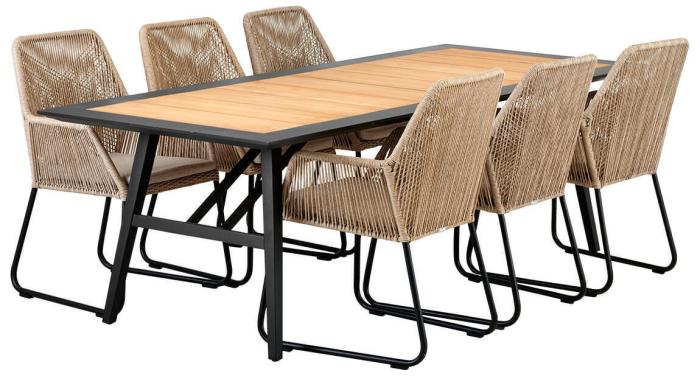 Bild 10, Chios Svart / Teak 175X100 cm - Brafab - Bonus Möbler