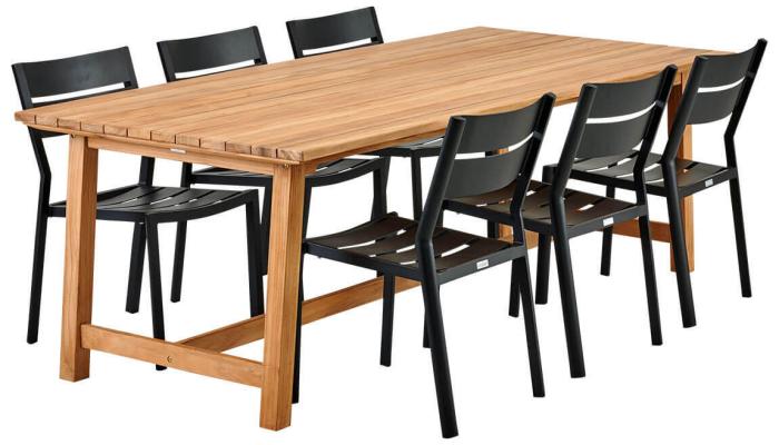 Bild 6, Keros 220X100 cm Teak - Brafab - Bonus Möbler