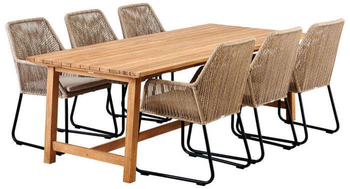 Bild 7, Keros 220X100 cm Teak - Brafab - Bonus Möbler