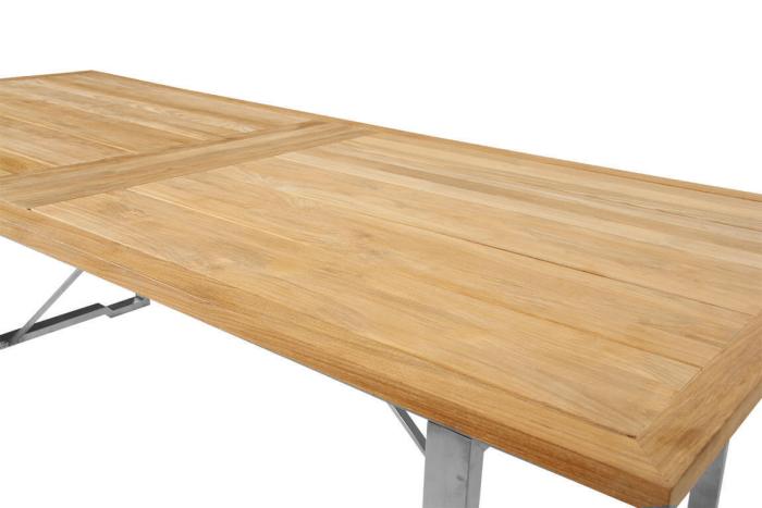 Bild 3, Gotland 220X95 cm Rostfritt stål / Teak - Brafab - Bonus Möbler
