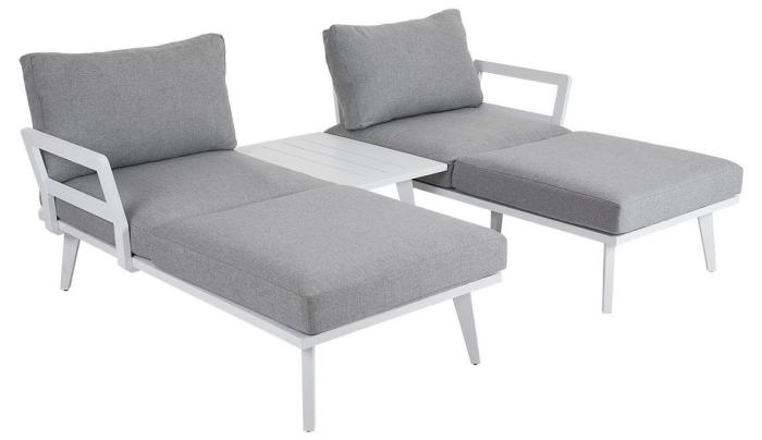 Bild 4, Villac Vit Vit / Pearl Grey - Brafab - Bonus Möbler