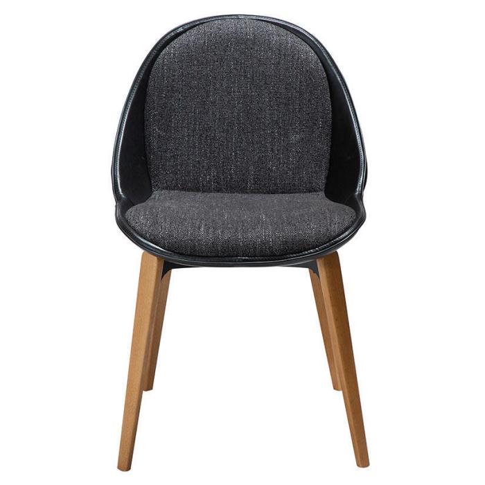 Bild 2, Arch Bouclétyg med träben Raven Black / Ash | Dan-Form | Bonus Möbler