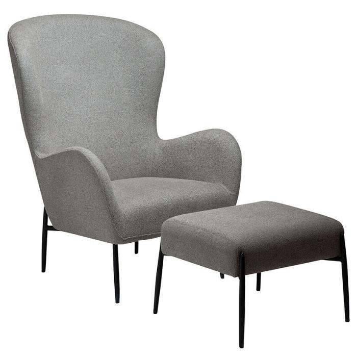 Bild 6, Glam Hög Bouclétyg Pebble Earth / Black | Dan-Form | Bonus Möbler