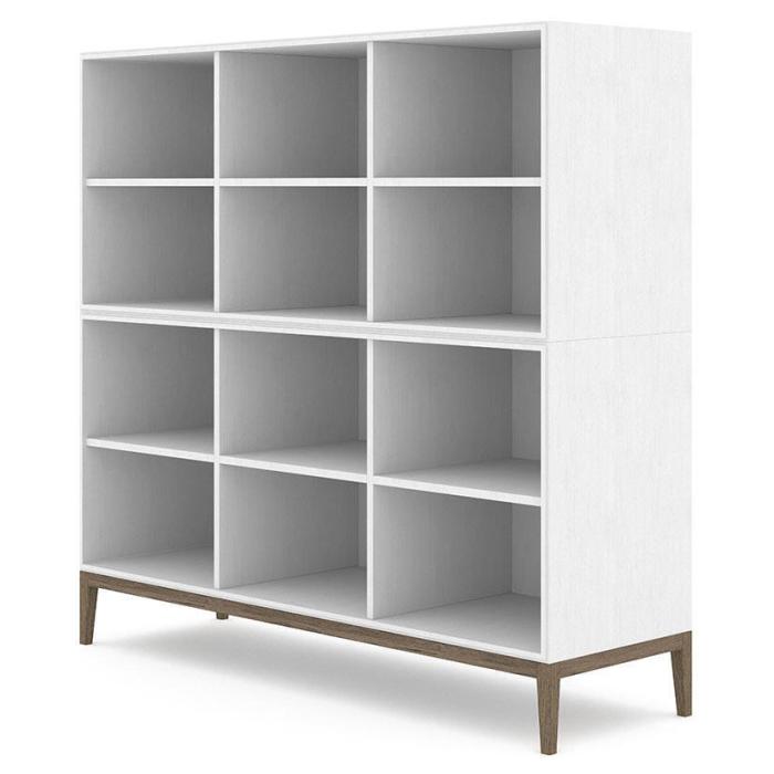 Bild 2, Edge 2.0 2-sektioner 6 hyllor Burned Walnut White | Englesson | Bonus Möbler