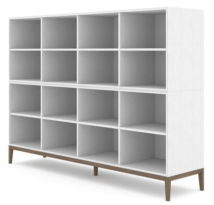 Bild 2, Edge 2.0 2-sektioner 8 hyllor Burned Walnut White | Englesson | Bonus Möbler