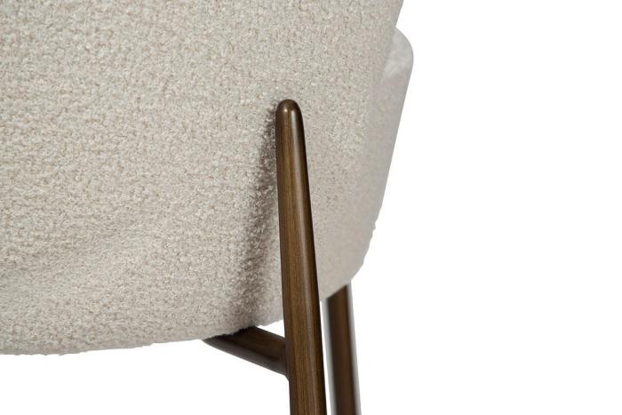 Bild 8, Orbit Låg Bouclétyg rPES Dove / Antique Brass | Dan-Form | Bonus Möbler