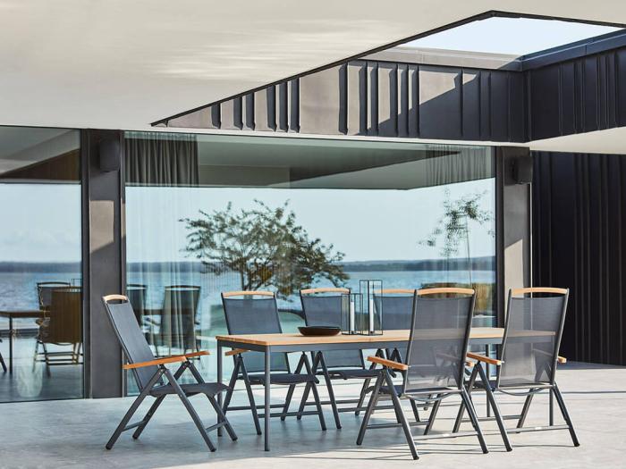 Bild 4, Nox 238X90 cm Teak Antracit - Brafab - Bonus Möbler