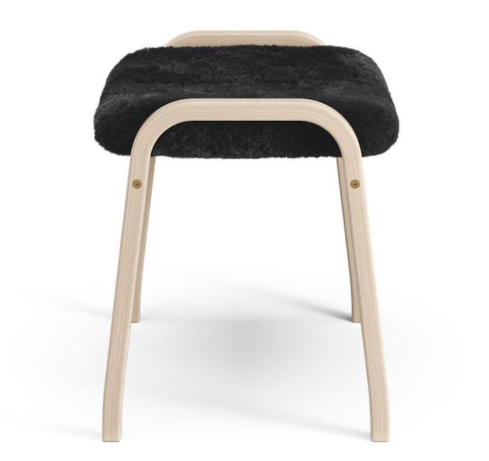 Bild 7, Lamino Vitpigmenterad Ek Fårskinn Black | Swedese | Bonus Möbler