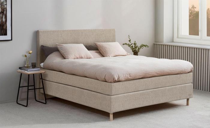 Bild 3, Ambassadör+ Classic Edition med Ceres Plus 160X200 cm, Beige | Jensen Beds | Bonus Möbler
