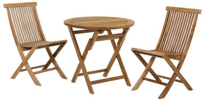 Bild 6, Turin Ø80 cm Teak - Brafab - Bonus Möbler