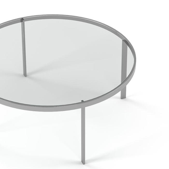 Bild 4, Square Ø93 cm Silvergrå Glas | Englesson | Bonus Möbler