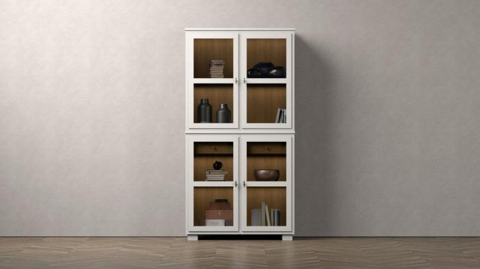 Bild 4, Camden 2+2 glasdörrar + 1 låda Burned Walnut White | Englesson | Bonus Möbler