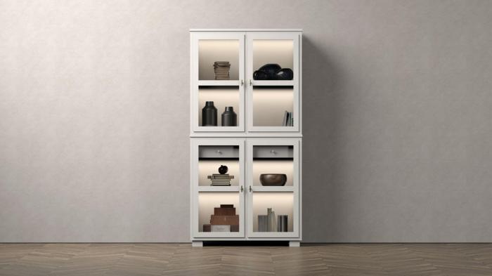 Bild 4, Camden 2+2 glasdörrar + 1 låda White | Englesson | Bonus Möbler