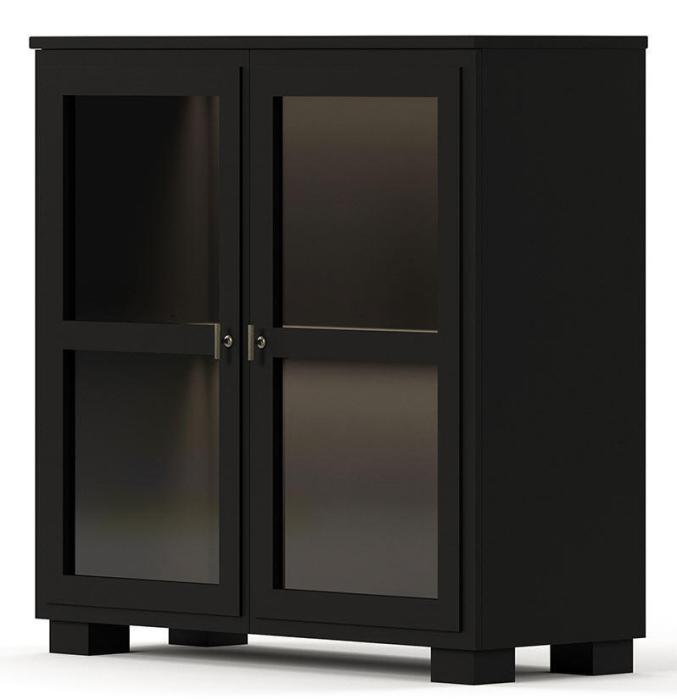 Bild 2, Camden Hög 2 glasdörrar Black - Englesson - Bonus Möbler