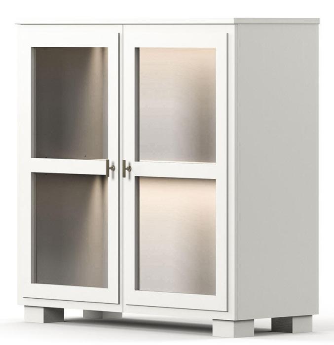 Bild 2, Camden Hög 2 glasdörrar White | Englesson | Bonus Möbler