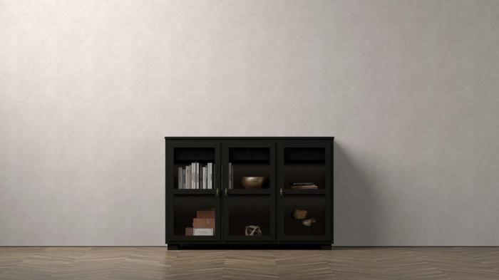 Bild 4, Camden Hög 3 glasdörrar + 1+1 låda Black - Englesson - Bonus Möbler