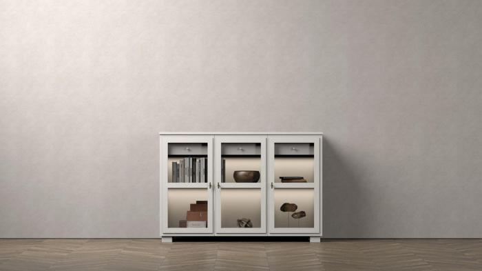 Bild 4, Camden Hög 3 glasdörrar + 1+1 låda White | Englesson | Bonus Möbler