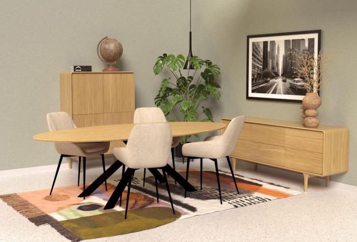 Bild 7, Cox 240X120 cm Träfärg Natural Oak / Svart | Utgått | Bonus Möbler