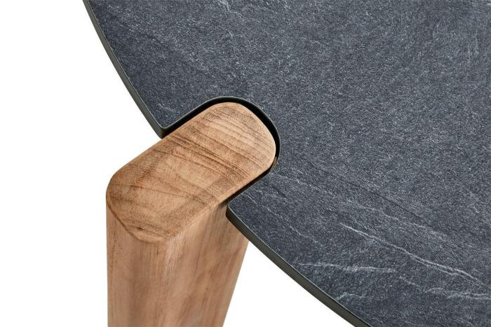 Bild 2, Domino Ø70 cm Antracit / Teak - Brafab - Bonus Möbler