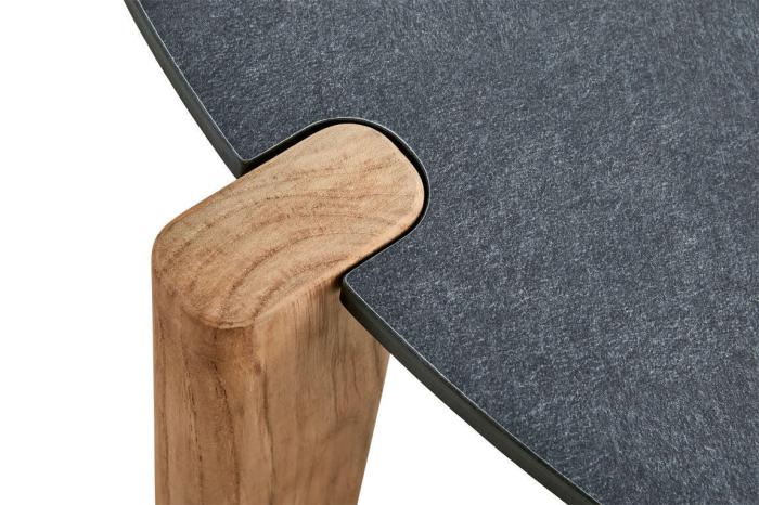 Bild 2, Domino Ø90 cm Antracit / Teak - Brafab - Bonus Möbler