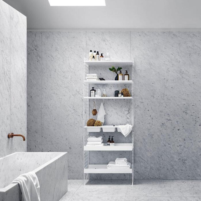 Bild 4, String Stång För Metallhyllplan 78 cm Vit | String | Bonus Möbler