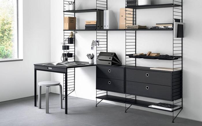 Bild 5, String Fällbord Svartbetsad Ask / Svart | String | Bonus Möbler