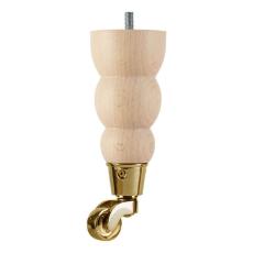 Tr&auml;ben I Bok Hjul M&auml;ssing 17 cm | Br&ouml;derna Anderssons | Bonus M&ouml;bler