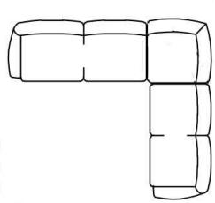 Arm + 3-Sits Duo (2 Plym&aring;er) + Rakt H&ouml;rn + 2,5-Sits + Arm - Brunstad - Bonus M&ouml;bler