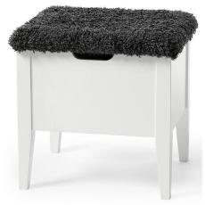 Klinte 45 cm Vitlack Gr&aring; F&aring;rskinnslook - Torkelson - Bonus M&ouml;bler