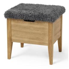 Klinte 45 cm Oljad Ek Gr&aring; F&aring;rskinnslook - Torkelson - Bonus M&ouml;bler